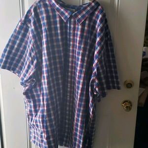 Mens collar short sleeve dress shirt